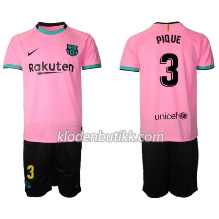 FC Barcelona Pique 3 Barn Tredjedraktsett 2020-2021 Kortermet (+ Korte bukser)